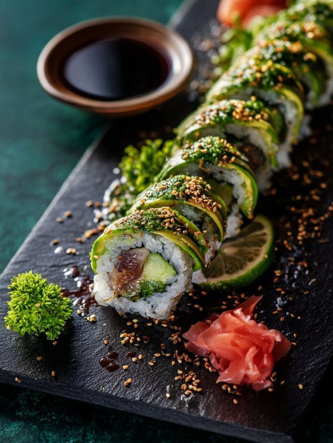 Amsterdam sushi roll with herring
